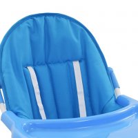 Високо бебешко столче за хранене, синьо и бяло, снимка 6 - Столчета за хранене - 37922025