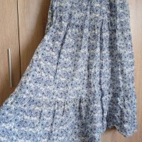Дълга разкроена флорални рокля от памук НОВА, снимка 3 - Рокли - 40535939