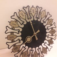 Немски метален стенен кварцов часовник , снимка 2 - Стенни часовници - 34307528