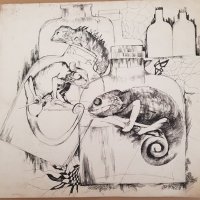 Картина Ина Тъмнева Хамелеони гущери рисунка туш 1983г., снимка 2 - Картини - 34134310