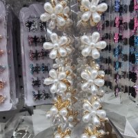 Луксозна мини щипка с перлички-картон от 12 броя , снимка 6 - Аксесоари за коса - 39070942