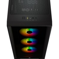 Геймърска Кутия за компютър Corsair iCUE 4000X RGB Tempered Glass CC-9011204-WW Black Middle Tower, снимка 5 - Захранвания и кутии - 31138915
