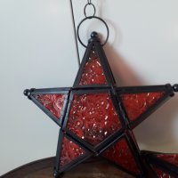 Коледни стъклени витражни фенери звезда, снимка 11 - Декорация за дома - 34150274