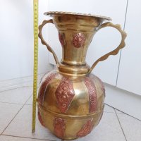 много релефна амфора ваза бронз и мед, снимка 7 - Антикварни и старинни предмети - 37966119