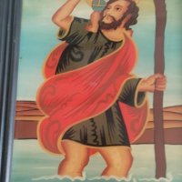 стъклопис свети Христофор, снимка 5 - Антикварни и старинни предмети - 42731008