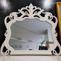 Бяло дървено огледало, снимка 2 - Огледала - 30476807