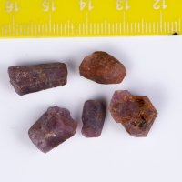 Лот 5бр нетретиран рубин 45.6ct нешлифовани кристали #1, снимка 1 - Други - 39566309