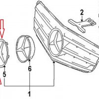 Емблема предна решетка Мерцедес/Mercedes W204/W205/W207/W212/Х204/W245, снимка 3 - Аксесоари и консумативи - 31574023