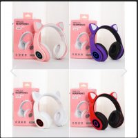 Bluetooth светещи слушалки Котешки уши, снимка 3 - Bluetooth слушалки - 35205047
