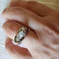 Сребърен пръстен с цирконий, снимка 2 - Пръстени - 29167606