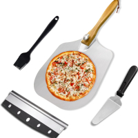 MYOTTPRO Алуминиева кора за пица, Включен скрепер и четка, снимка 1 - Други - 44514706