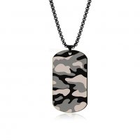 Хип - Хоп войнишка камуфлажна плочка - Black camouflage, снимка 1 - Колиета, медальони, синджири - 38553625