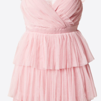 Официална светло розова рокля, Maya Deluxe, снимка 5 - Рокли - 44697213