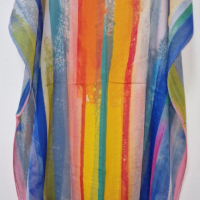 Туника-рокля за плажа в модерни цветни принтове и в свободна права кройка, универсален размер, снимка 4 - Туники - 44741694