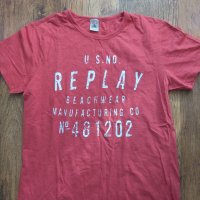 replay beachwear - страхотна мъжка тениска КАТО НОВА, снимка 4 - Тениски - 36682978