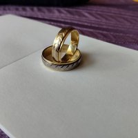 Златен пръстен халка брачна 2 бр, снимка 2 - Пръстени - 40139603
