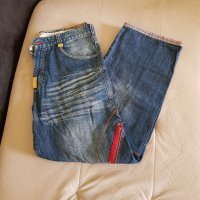 Original Vintage Retro 90's BULLROT WEAR CLOTHING CORP. Denim Hip Hop Rap Graffiti Embroidered Jeans, снимка 3 - Дънки - 38600310