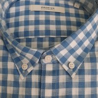 Мъжка риза каре  Jack & Jones Premium Slim Fit, размер - L.                         , снимка 1 - Ризи - 39267376
