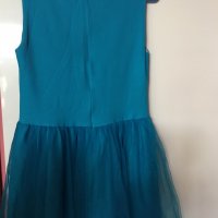 Дамска синя рокля пачка, снимка 4 - Рокли - 36619089