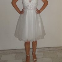 Булчинска/Сватбена рокля -  Официална/Елегантна бяла рокля, снимка 15 - Рокли - 33677693
