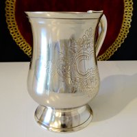 Английски бароков бокал никелово сребро. , снимка 2 - Антикварни и старинни предмети - 35649549