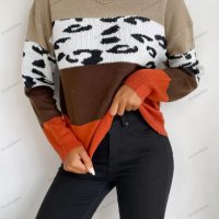 Дамски ежедневен моден пуловер - 023, снимка 7 - Блузи с дълъг ръкав и пуловери - 39132488