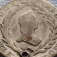 Сребърна монета 10 кройцера 1765г. Мария Терезия Прага Бохемия 13714, снимка 2 - Нумизматика и бонистика - 42903794