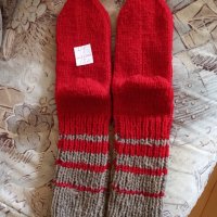 Ръчно плетени дамски чорапи от вълна, размер 41, снимка 1 - Якета - 42776192
