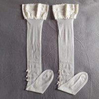 Нови луксозни  силиконови чорапи с панделки, снимка 1 - Бельо - 39291643