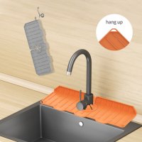 Силиконова подложка за кухненска мивка Размери: 37X14.5cm. Варианти: черна, оранжева, сива, снимка 2 - Аксесоари за кухня - 42837632