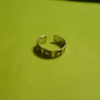  Отворен сребърен пръстен - халка, снимка 1 - Пръстени - 36802130