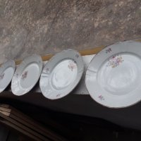Лот чинии български порцелан с хубава шарка - 4 броя, снимка 1 - Антикварни и старинни предмети - 39434786