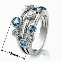 Дамски пръстен с циркони, сребро 925, снимка 2 - Пръстени - 39696808