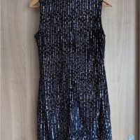 BLUE VANILLA - лъскава синя рокля, снимка 2 - Рокли - 39894360