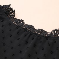 Дамска блуза в черно с дълъг ръкав и принт на точки, снимка 7 - Блузи с дълъг ръкав и пуловери - 42766770