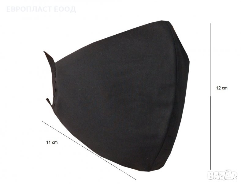 Протектор за лице -текстил-черен М, снимка 1