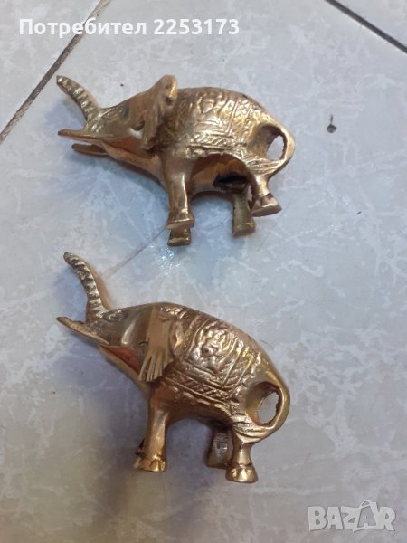 Месингови слончета с по едно ухо, снимка 1