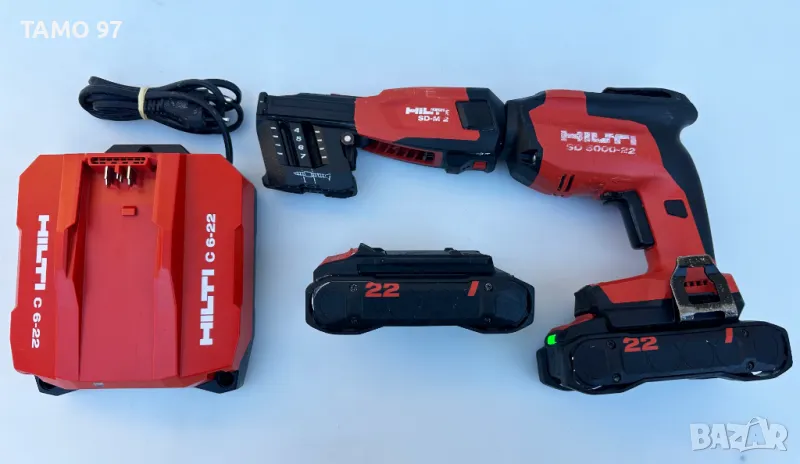 Hilti SD 5000-22 Nuron - Безчетков винтоверт с магазин 2x22V 4.0Ah, снимка 1