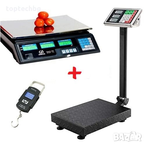 Промо Комплект! Платформена електронна везна до 150кг + електронна везна до 40кг + подар, снимка 1