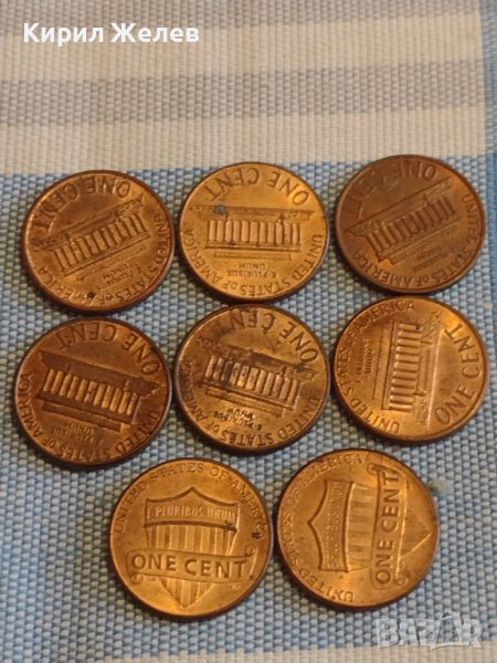Лот монети 8 броя 1 цент АМЕРИКА различни години за КОЛЕКЦИЯ ДЕКОРАЦИЯ 31830, снимка 1