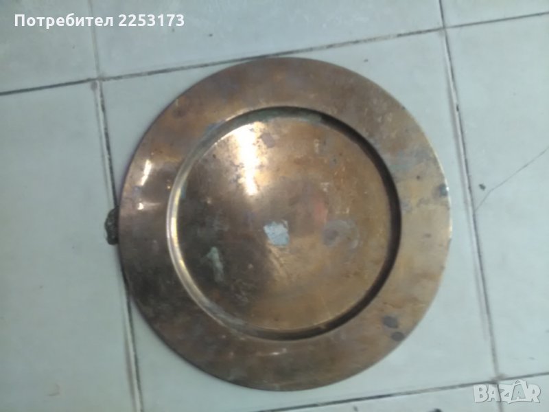 Датски бронзов поднос( чиния), снимка 1