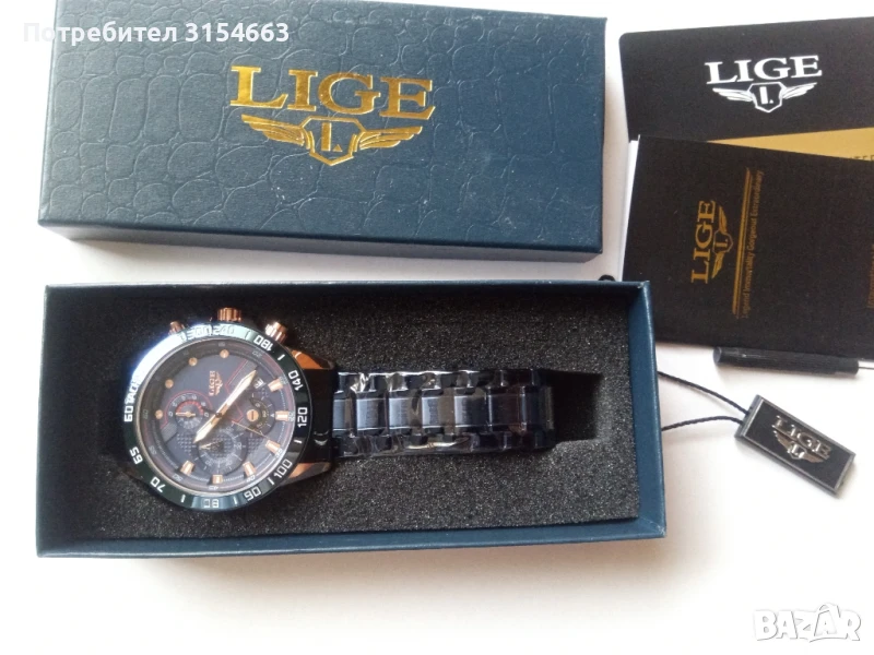 Луксозен мъжки часовник , снимка 1