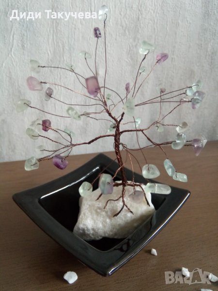 Дръвчета от естествени камъни.Добрият подарък носещ избрана енергия за Вас и другите., снимка 1