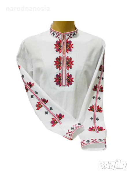 МЪЖКА РИЗА С БРОДИРАНА ШЕВИЦА - Модел 24, снимка 1