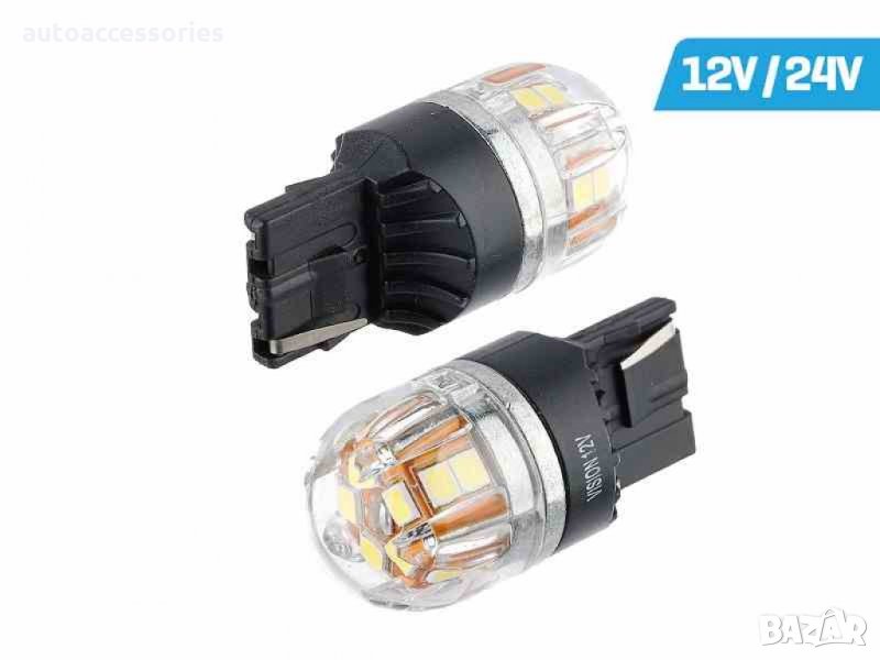 Żarówka VISION W21W (T20d) 12/24V 15x 2835 SMD OSRAM Chip, CANBUS, biała, 2 szt.58926, #1000053010, снимка 1