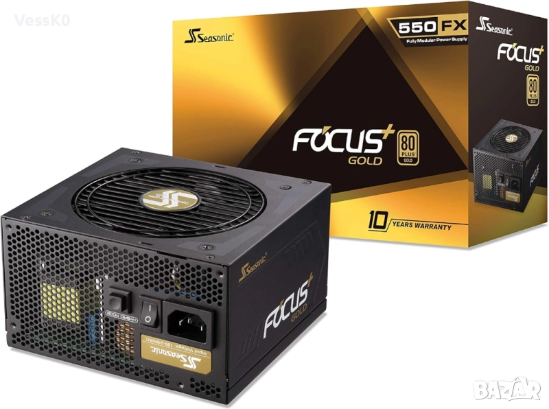 [ГАРАНЦИЯ до 2030г] Seasonic FOCUS PLUS Gold 550W GX-550 (SSR-550FX), снимка 1