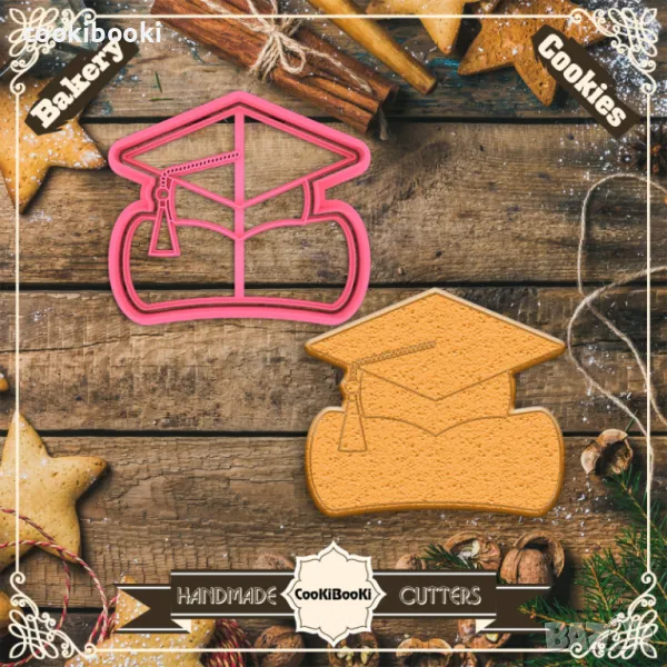 Дипломна шапка с рамка, снимка 1