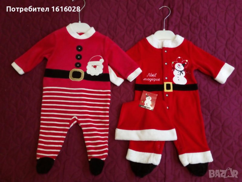 Бебешки Коледни плюшени гащеризончета., снимка 1