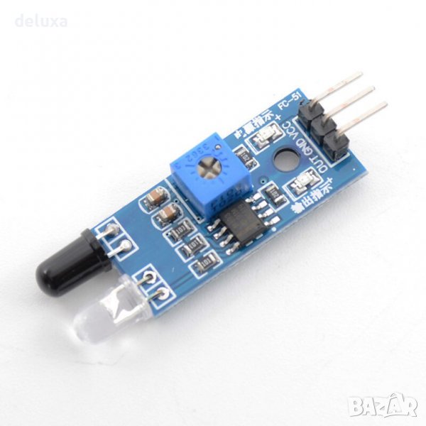 Инфрачервен (IR) сензорен модул за препятствия , снимка 1
