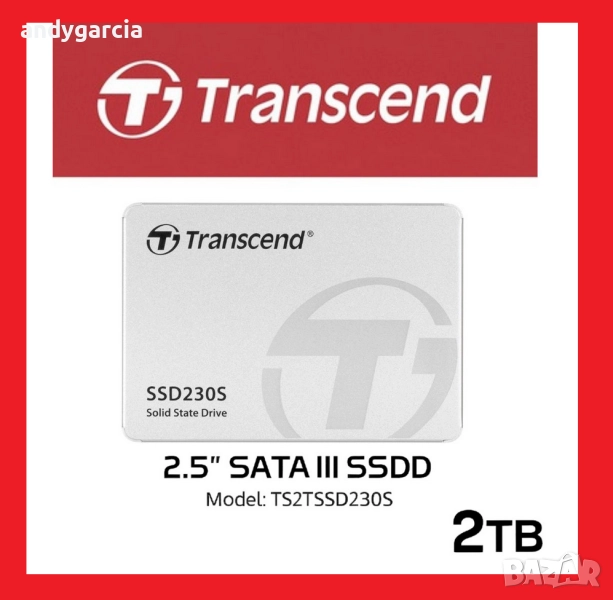 2TB SSD Transcend 230S SATA 6Gb/s, 2.5 скорост на четене 560 MB/s скорост на запис 500 MB/s, снимка 1
